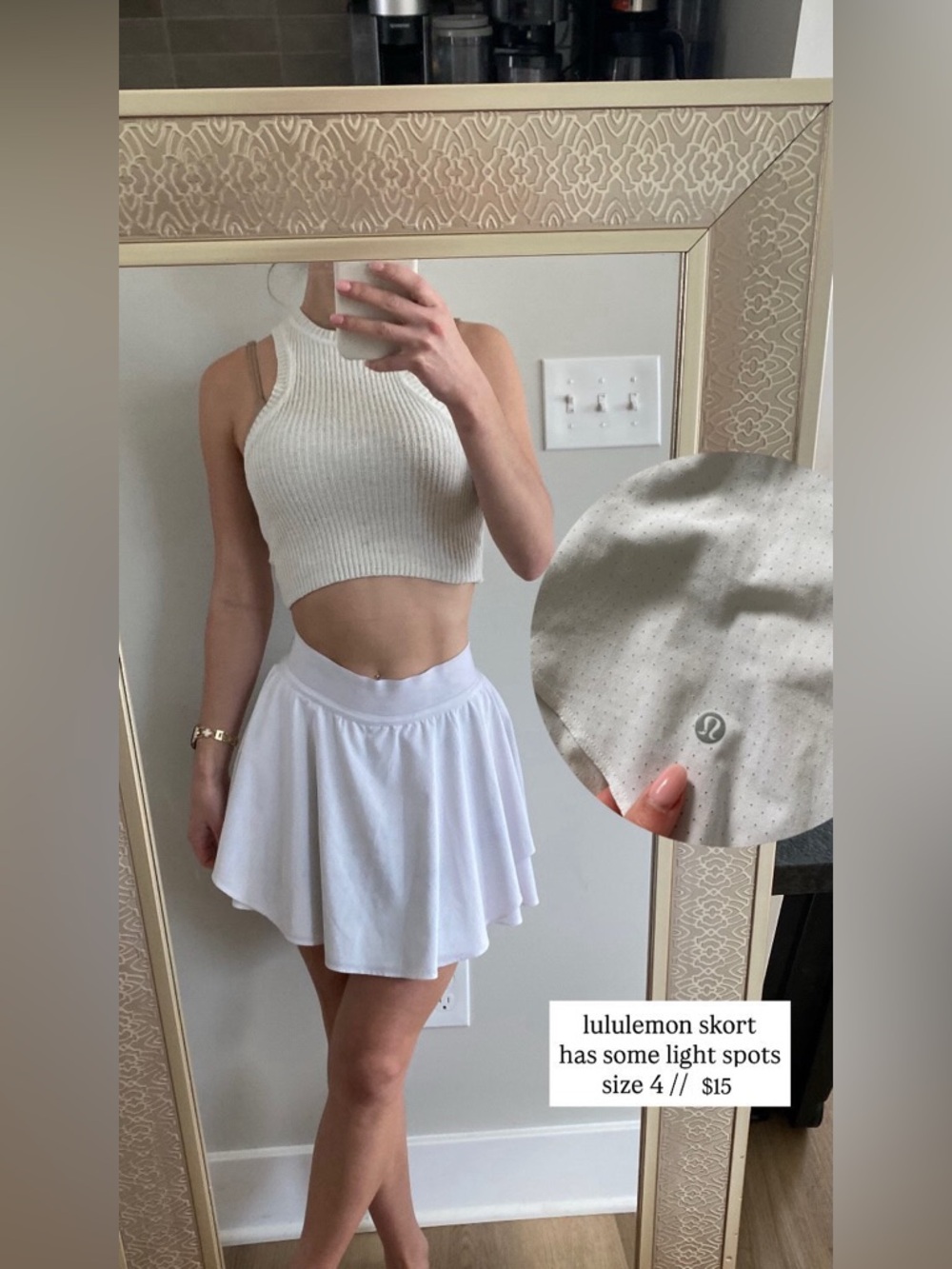 lululemon skort size 4